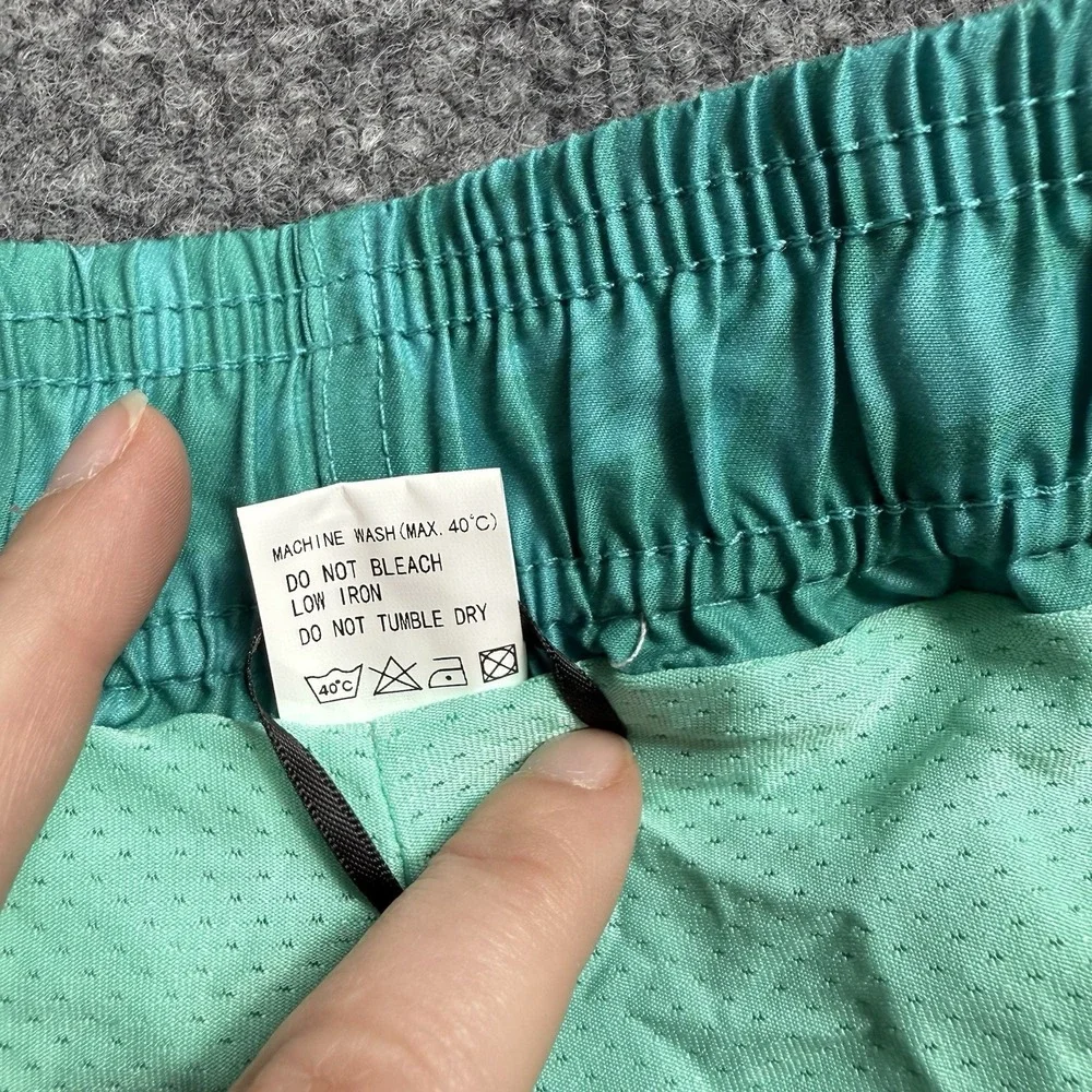 Men's Mint Green Floral Swim Trunks Shorts Aqua‎ Tropical Hibiscus Print Size 2X
